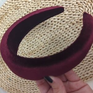 NWOT Burgundy Velvet Hairband
